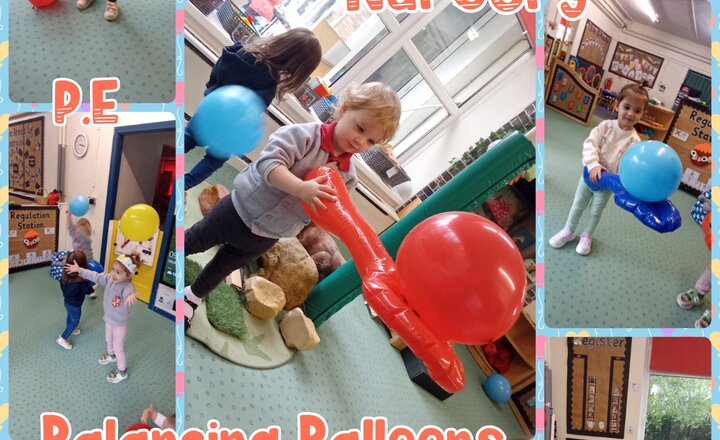 Image of Nursery - P.E - Balancing Balloons 