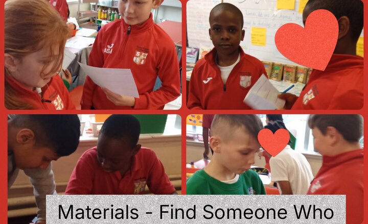 Image of Year 5 Science - Materials: Find Someone Who