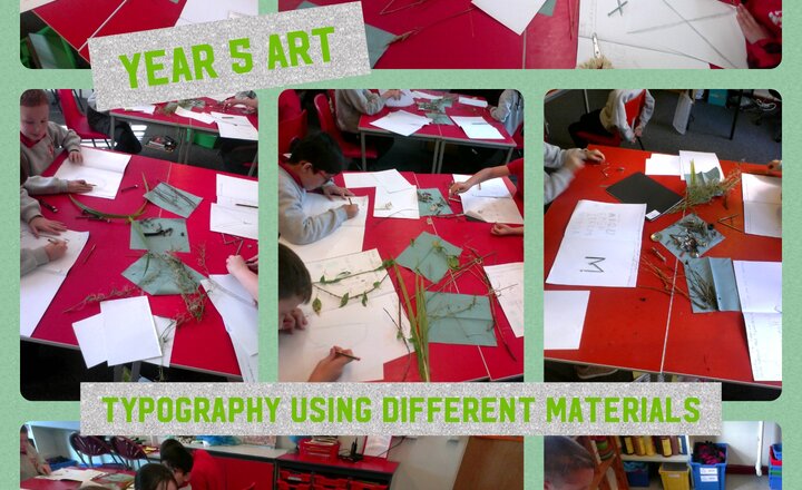 Image of Year 5 Art - Typography Using Different Materials