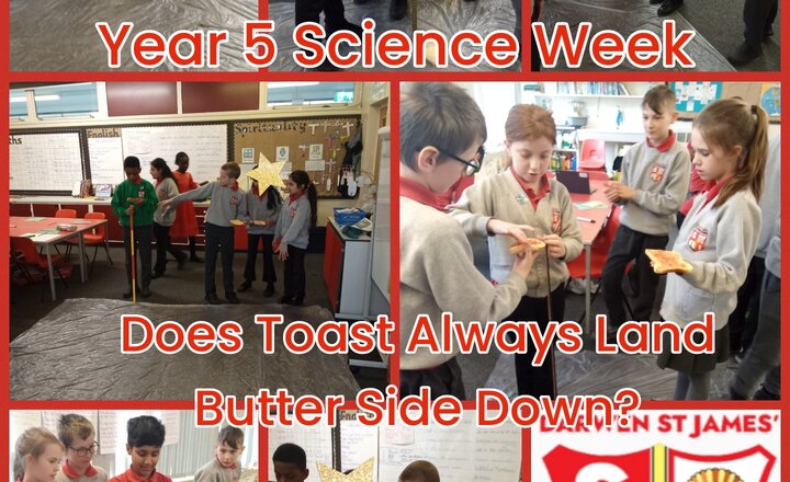 Image of Year 5 Science Week - Does Toast Always Land Butter Side Down?