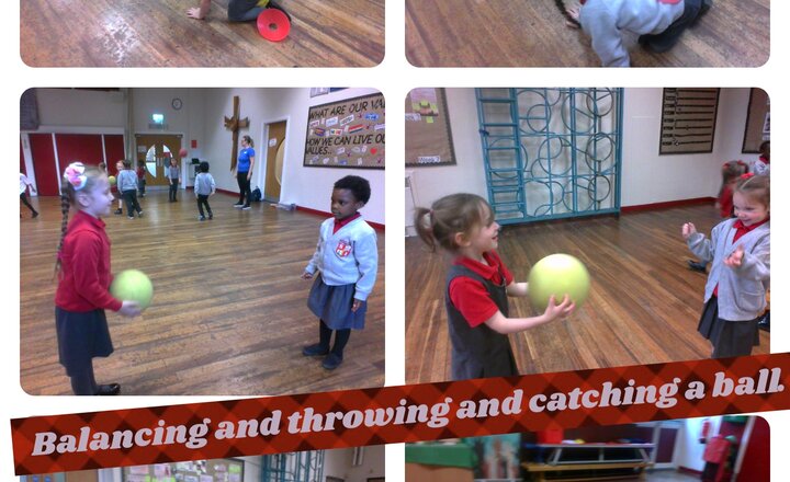 Image of Year 1 P.E - Balancing and Throwing and Catching a Ball.