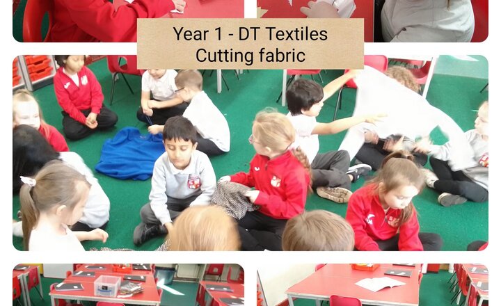 Image of Year 1 - Textiles - Cutting Fabric