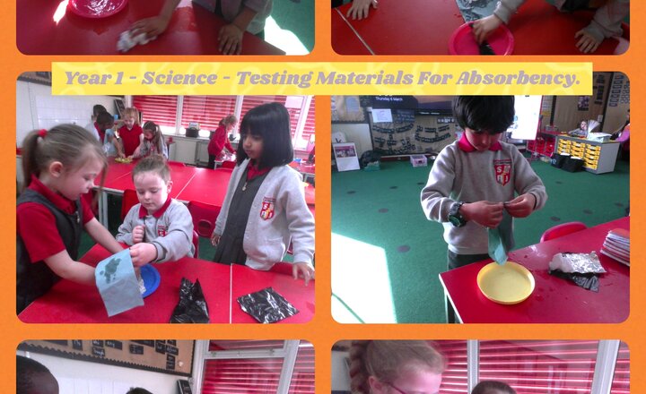 Image of Year 1 - Science - Testing Materials For Absorbency