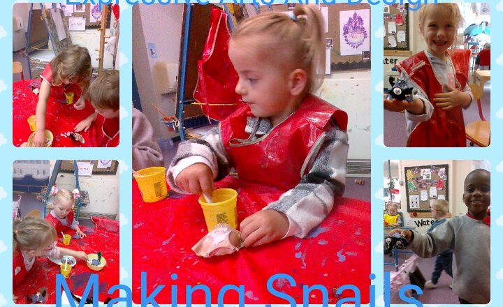 Image of  Pre-School-Expressive Art And Design-Making snails.