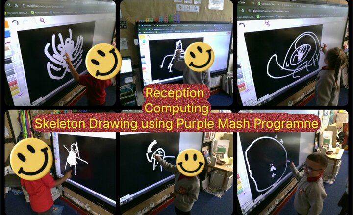 Image of Reception- Computing- Skeleton Drawing using Purple Mash Programme