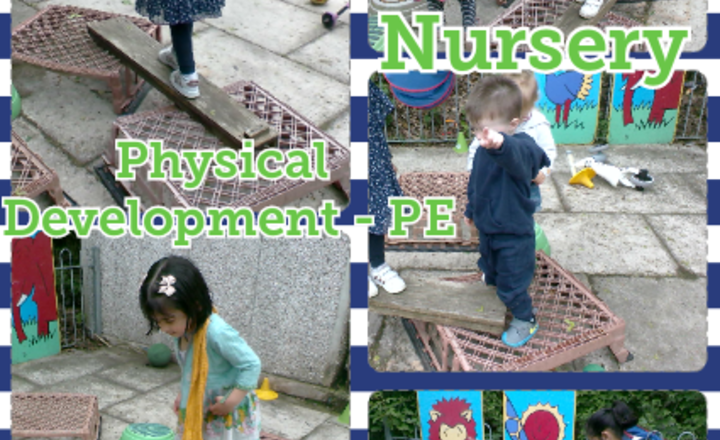 Image of Nursery Class - Physical Development, PE - 'The Floor Is Water' Balancing Obstacle Course. 