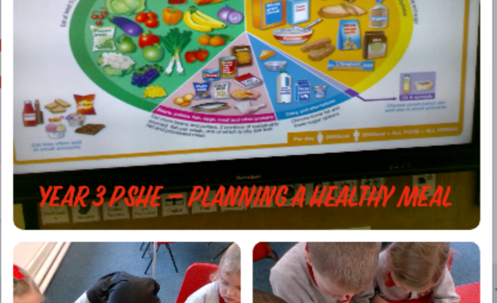 Image of Year 3  PSHE - Planning A Healthy Meal