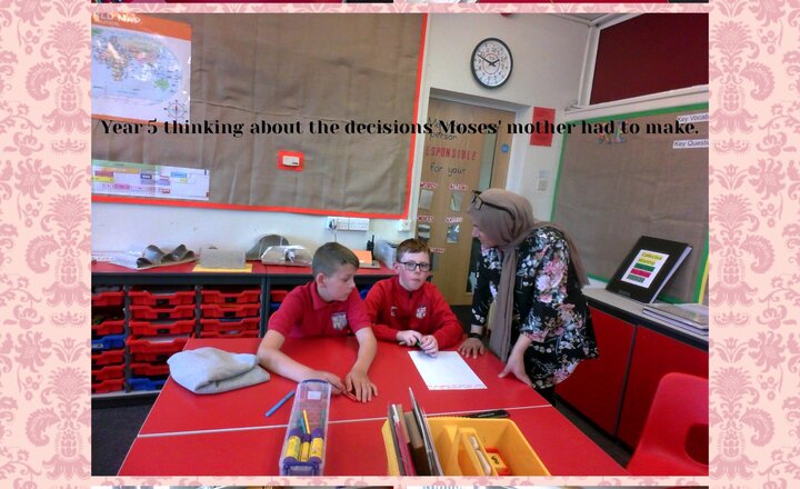 Image of Year 5 Thinking About the Decisions Moses' Mother had to Make.