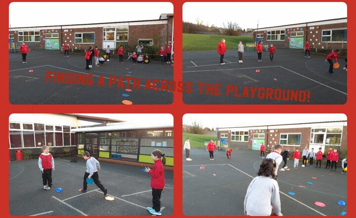 Image of Year 5 P.E. - Teamwork to Find a Path Across the Playground