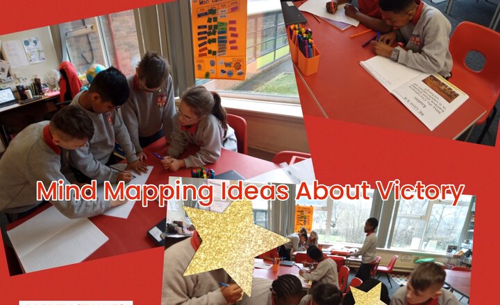 Image of Year 5 - R.E. Mind Mapping Ideas about Victory