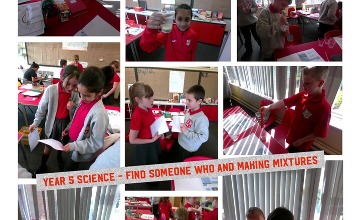 Image of Year 5 Science - Find Someone Who and Making Mixtures