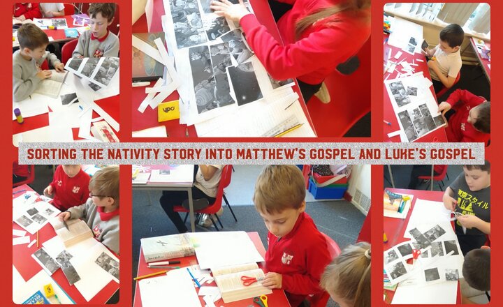 Image of Year 5 R.E. - Sorting the Nativity Story into Matthew's Gospel and Luke's Gospel