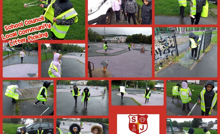 Image of School Council- Local Community - Litter Picking 