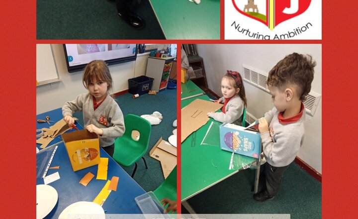 Image of Year 2 D&T: Problem solving to make a sturdy base.