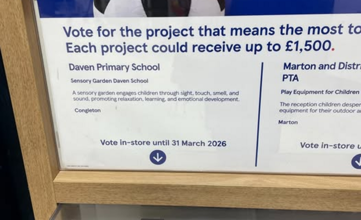 Image of Support Daven with a Tesco Token!