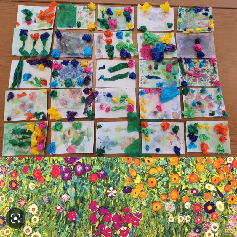 Reception - Art - Flowers | Delph Side Community Primary School