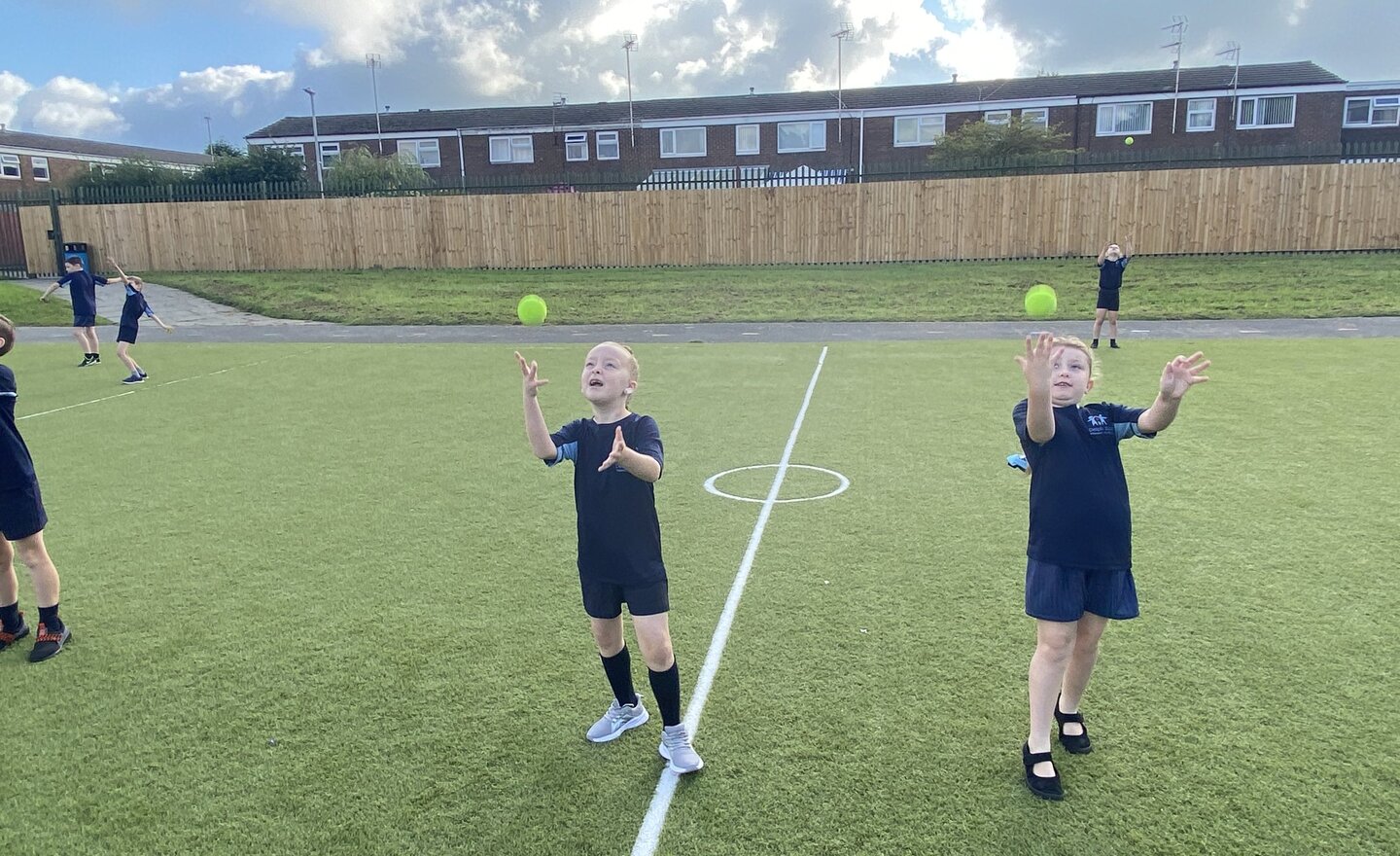 Image of Year 3 enjoying outdoor PE in the sun