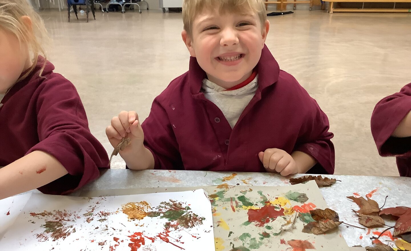 Image of Reception - Art - Autumn Leaf Printing 