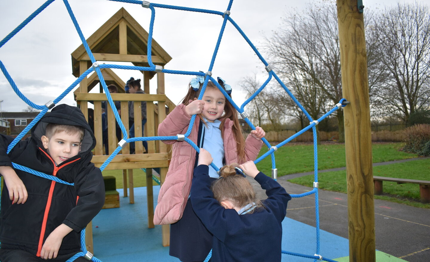 Image of On the playground equipment at last #attendancewinners