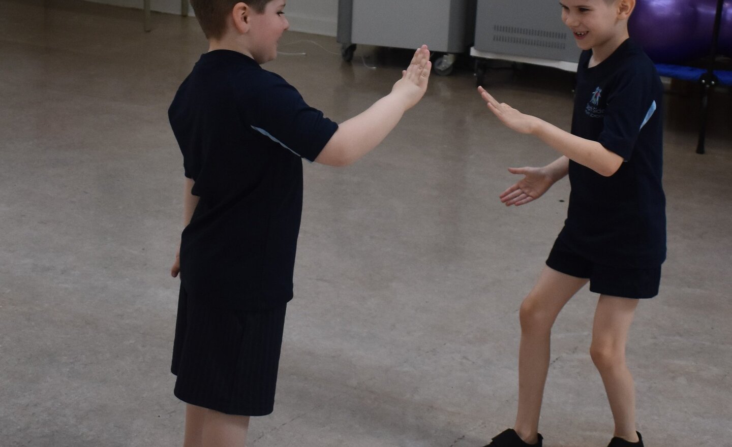 Image of Enjoying indoor PE in Year 2