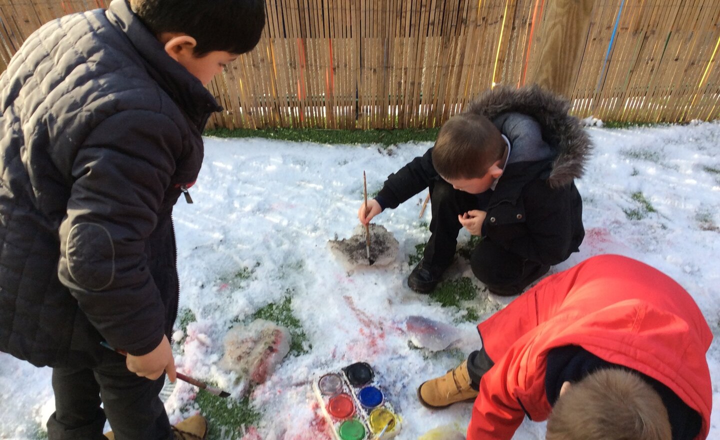 Image of Outdoor snow art