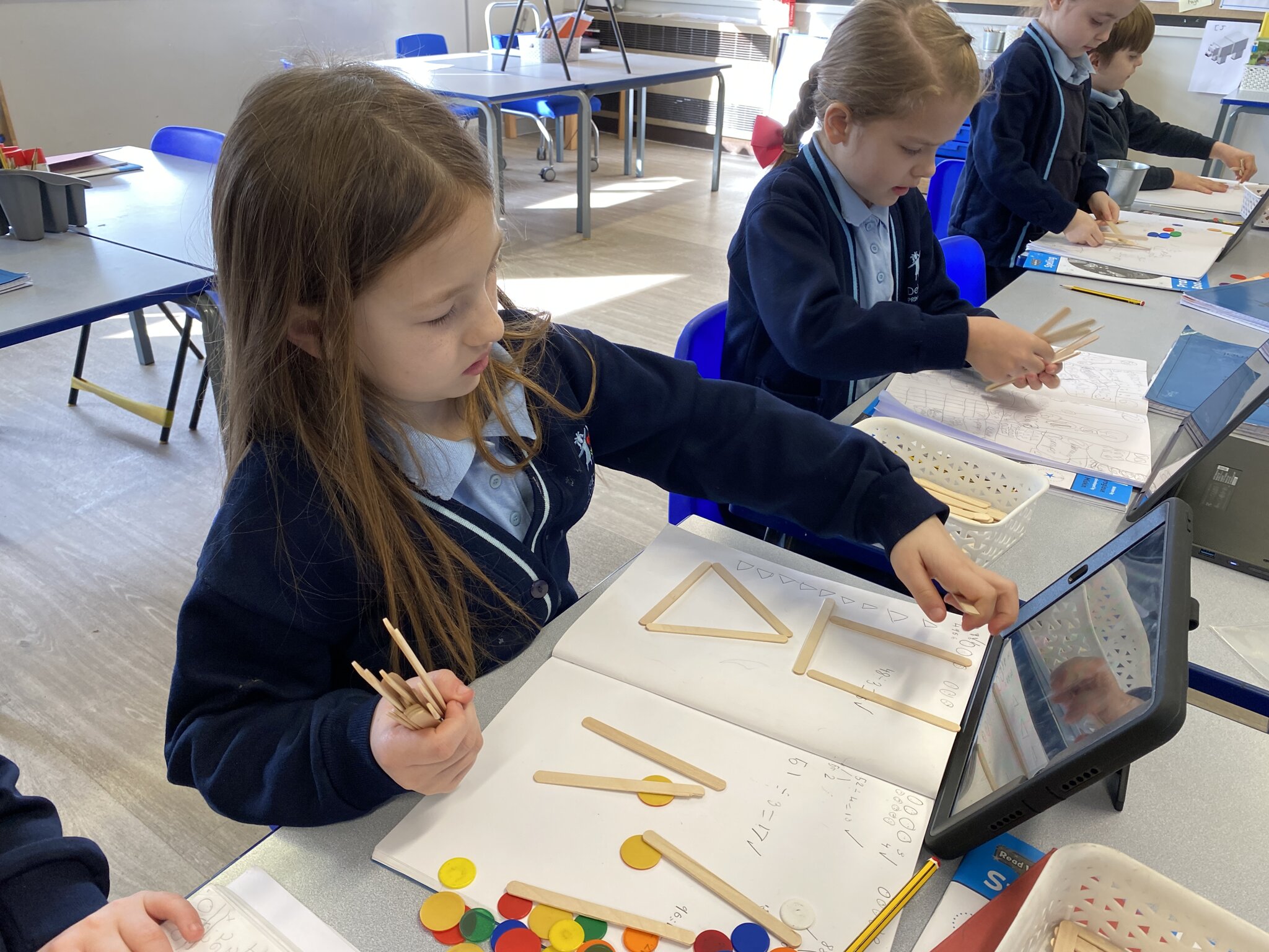 Image of Year 3 working hard in Maths