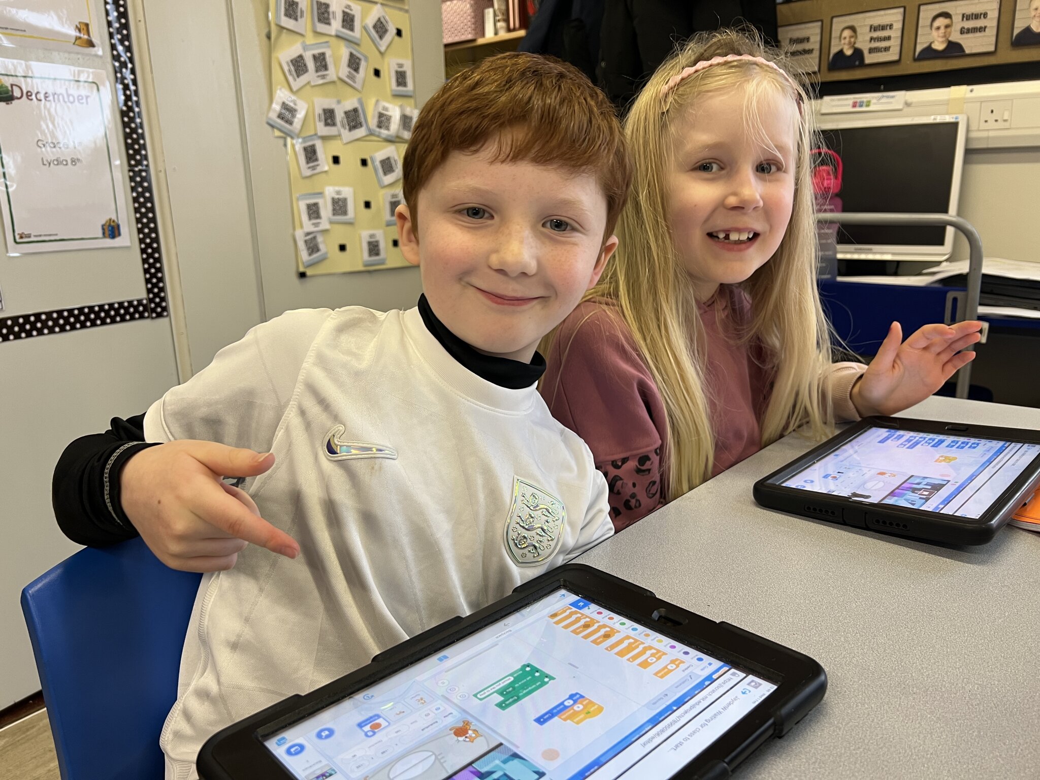 Image of Year 3 are loving coding using Scratch