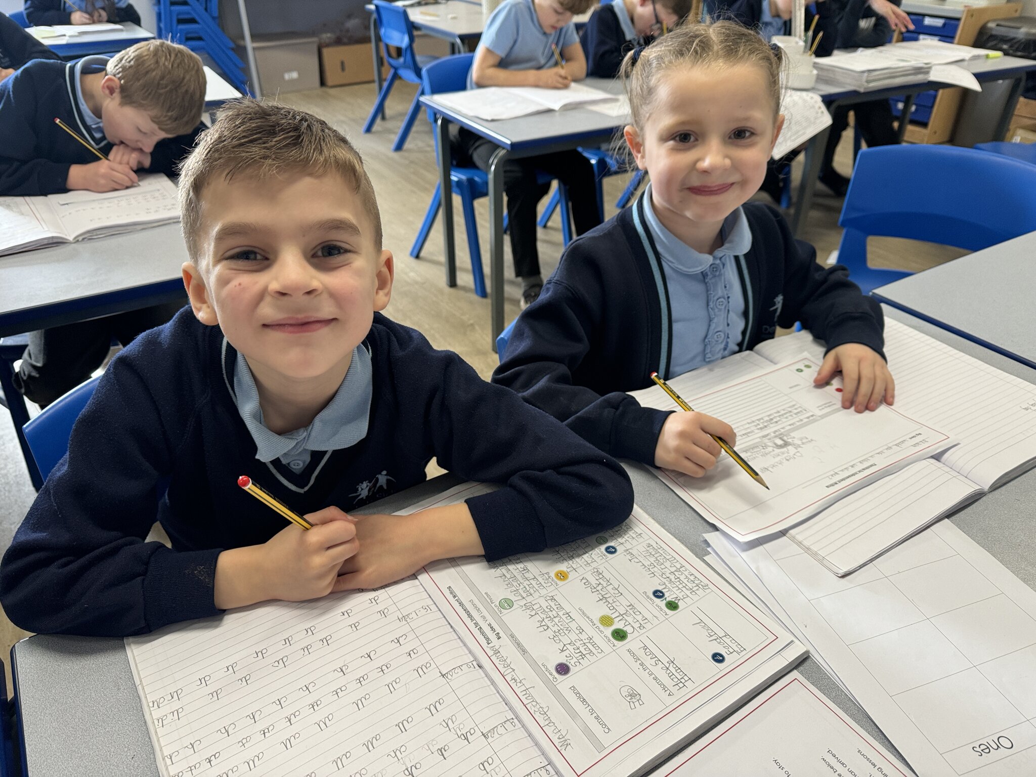 Image of Hard at handwriting in Year 3