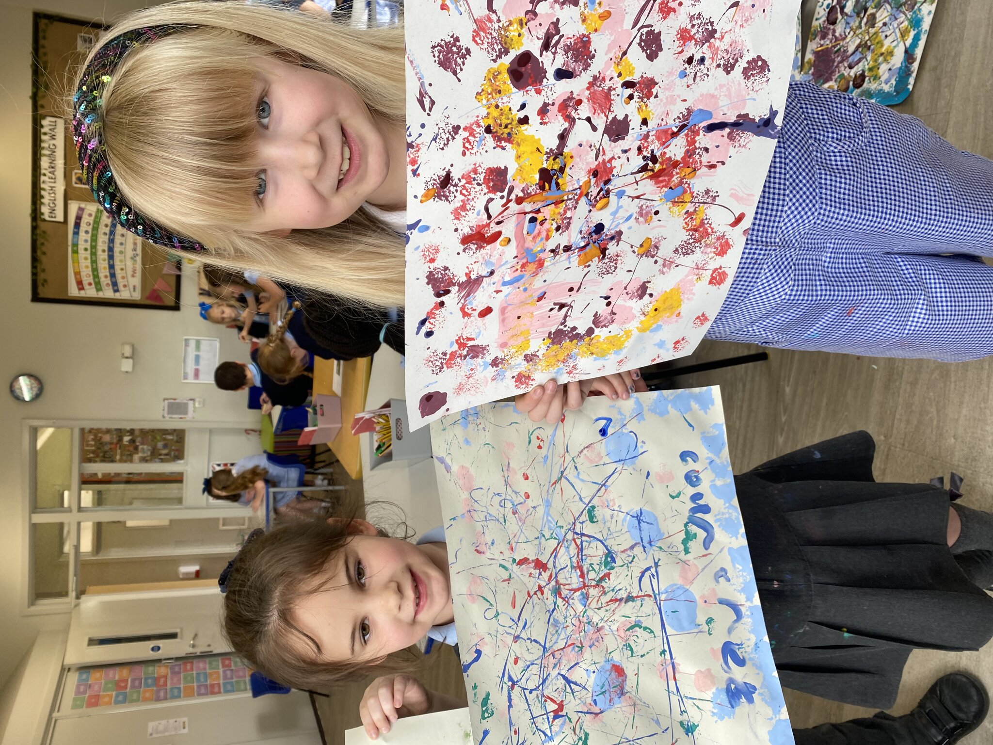 Image of Year 2 - Jackson Pollock and Frank Stella inspired art!