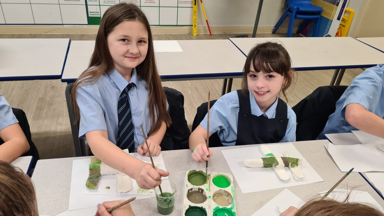 Image of Year 5 - Painting Our Spitfire Sculptures