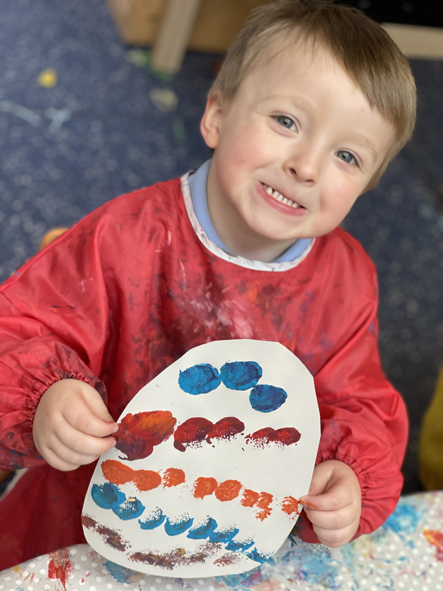 Image of Easter Egg- Pom Pom Painting