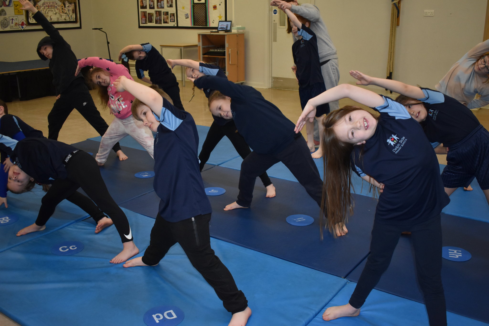 Image of Year 3 enjoying their first gymnastics lesson