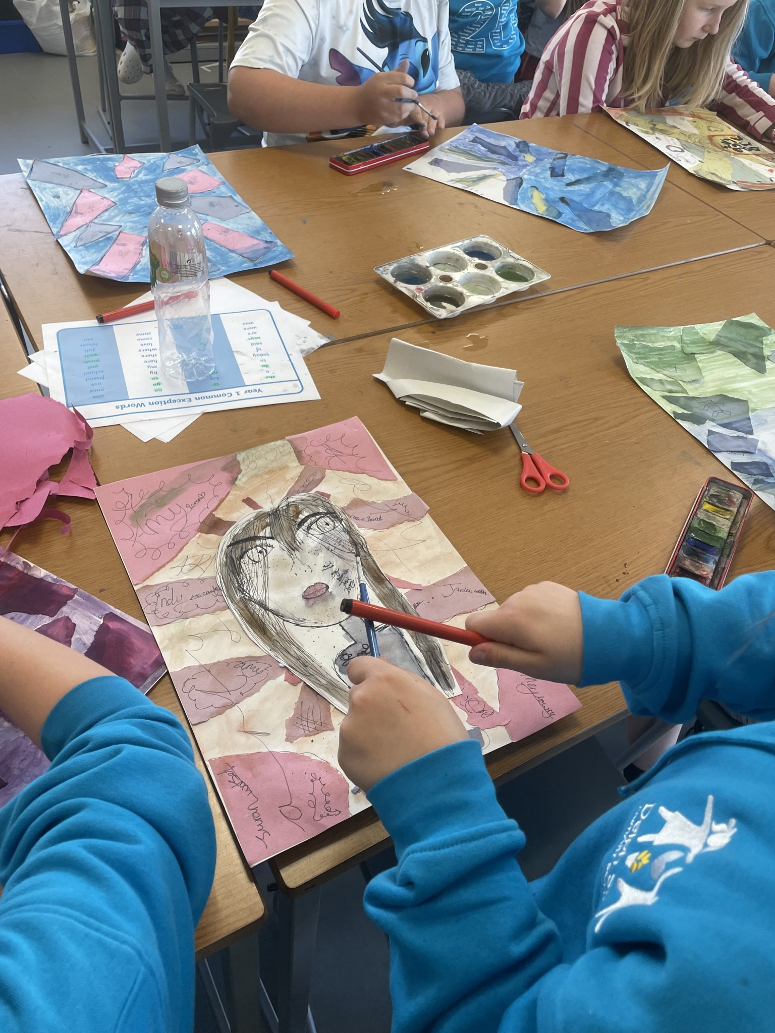 Image of Year 6 - All About Me Art Drawings!