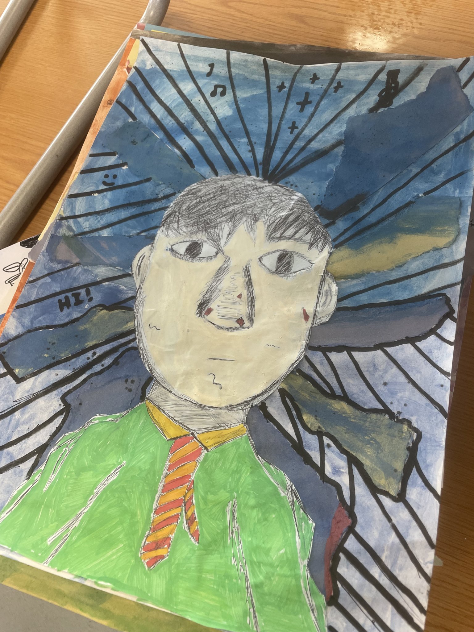 Image of Year 6 Art - Finishing their 'ME!' project