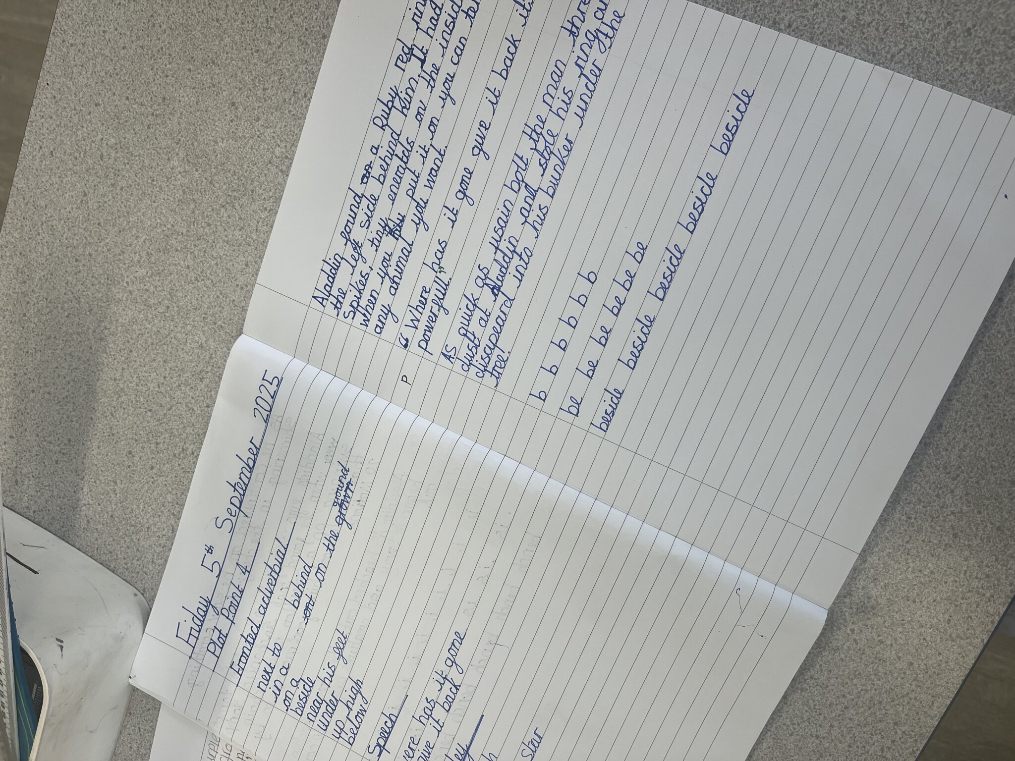 Image of Year 4’s first week of writing!
