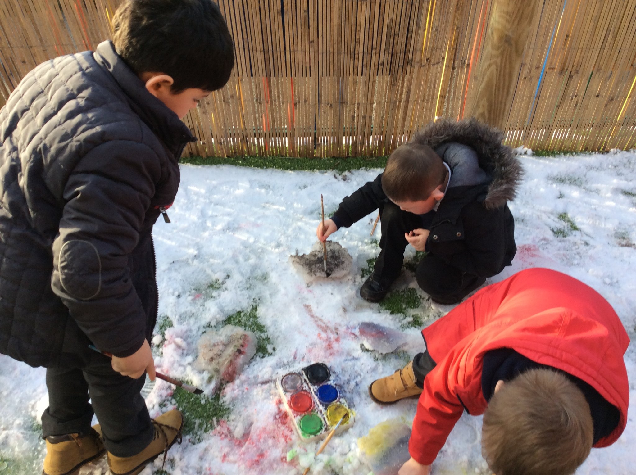 Image of Outdoor snow art