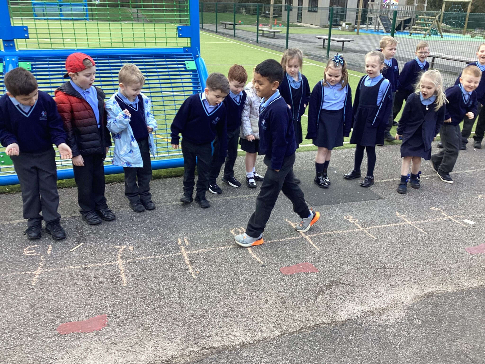 Image of Y1 - Addition number sentences on a number line.