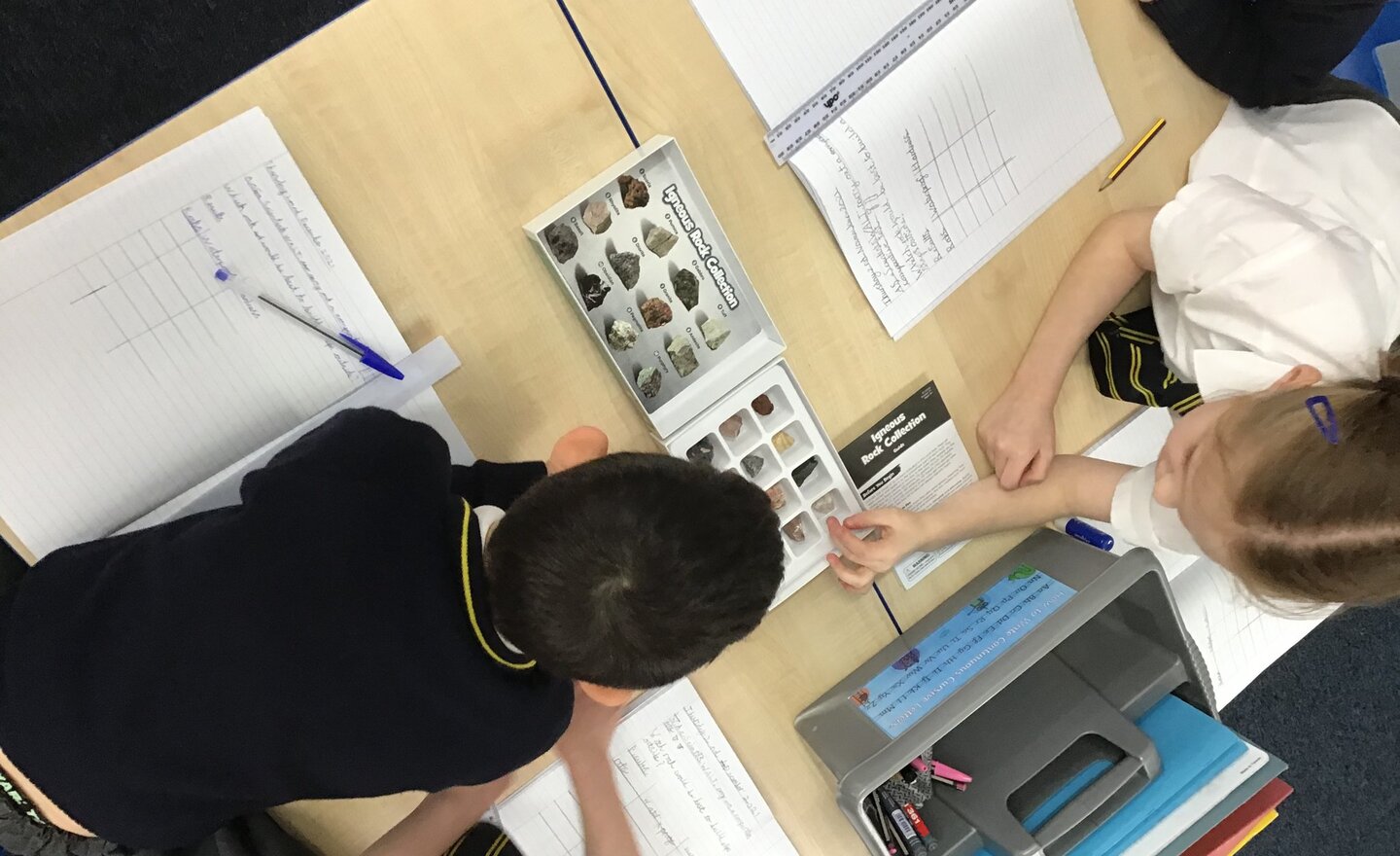 Image of Learning the rock cycle through chocolate and investigating soil! 