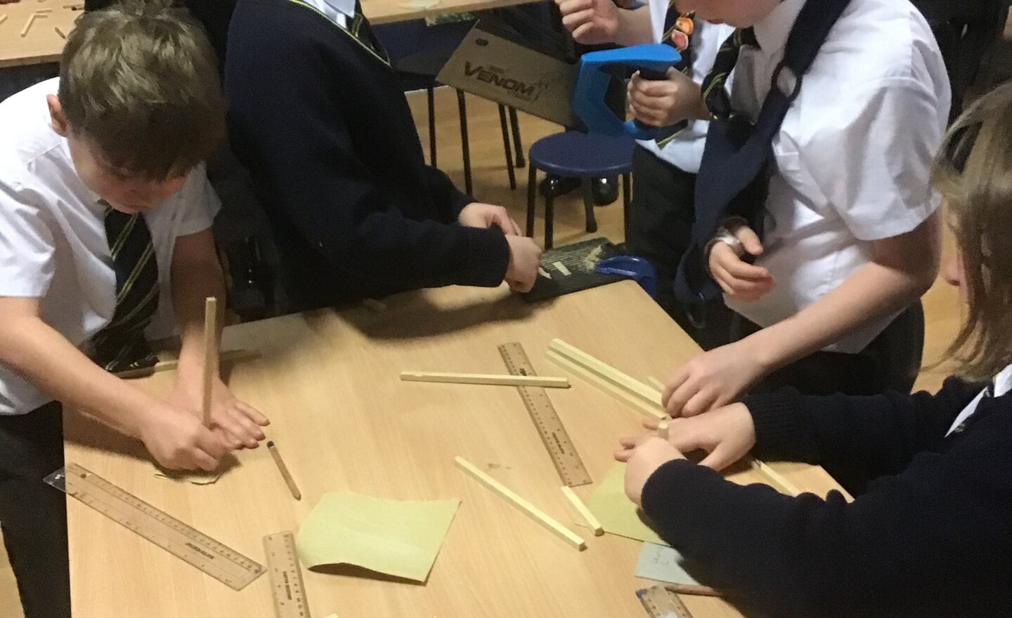 Image of Making fabric chairs in art