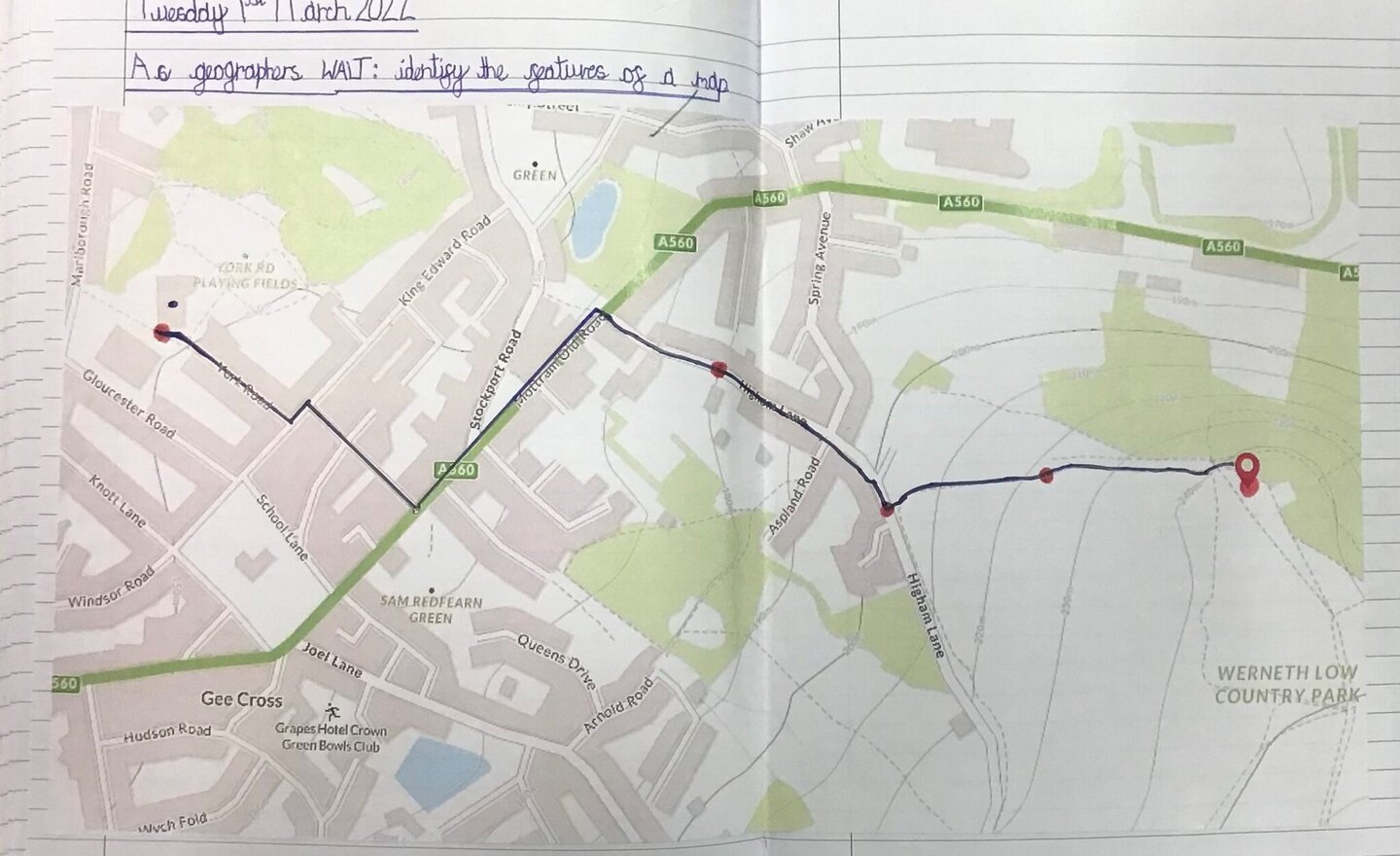 Image of Werneth Low Contour Lines