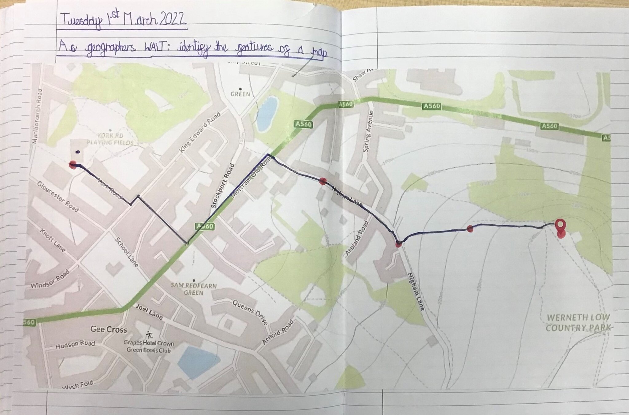 Image of Werneth Low Contour Lines