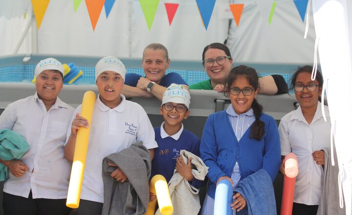 Image of Drove Primary School offers swimming lessons in the playground