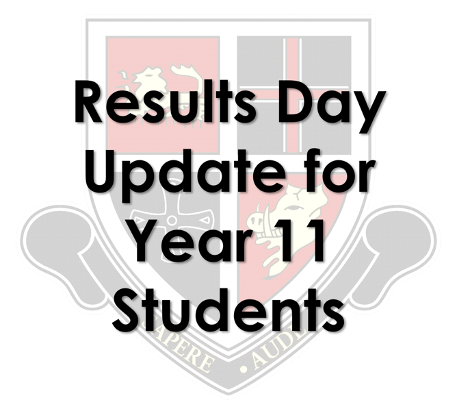 Results Day Update for Year 11 Students Durham Johnston School