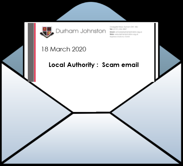 Image of Message from the Local Authority advising of a scam