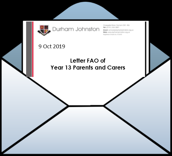 Image of Year 13 Letter - 9 October 2019
