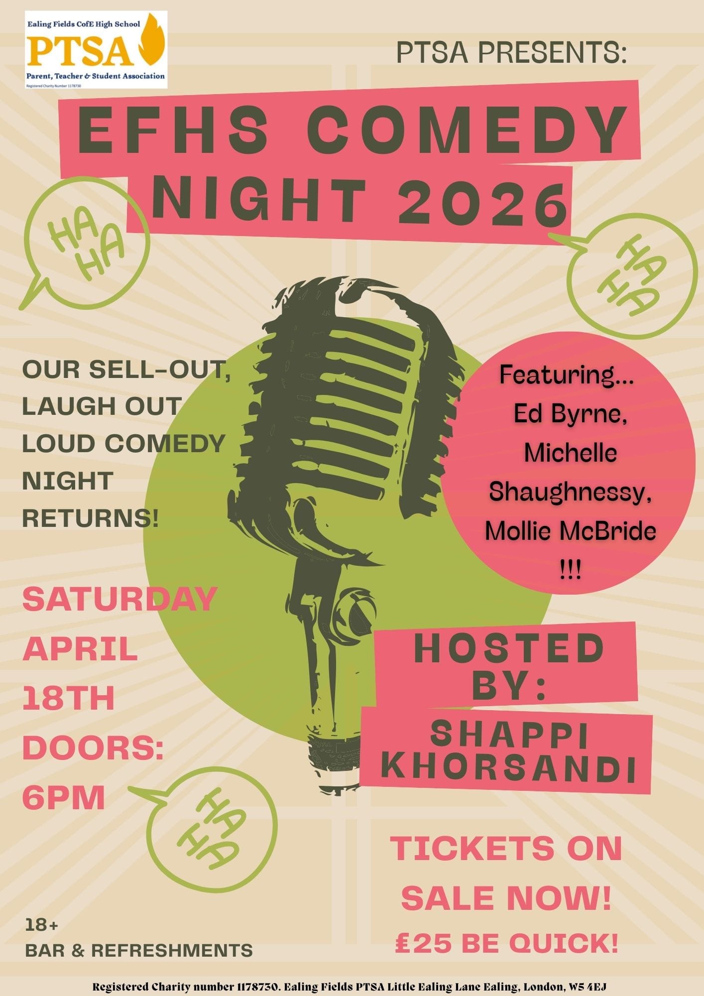 Image of EFHS Comedy Night - 18th April 2026