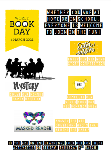 Image of World Book Days Events at Home and in School 