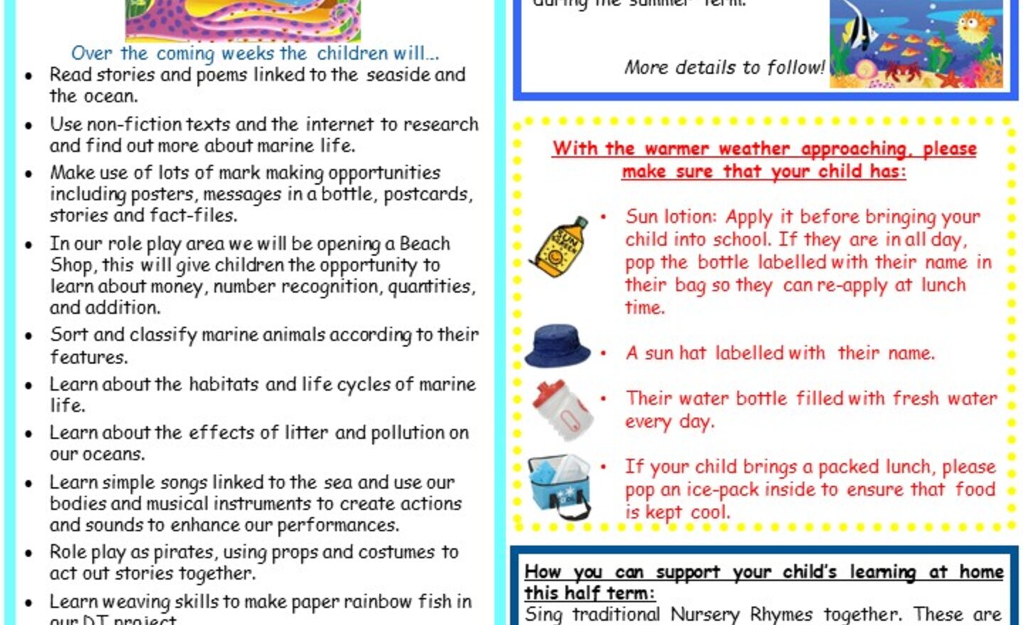 Image of Eastfield Nursery & Reception Newsletter Summer 2021