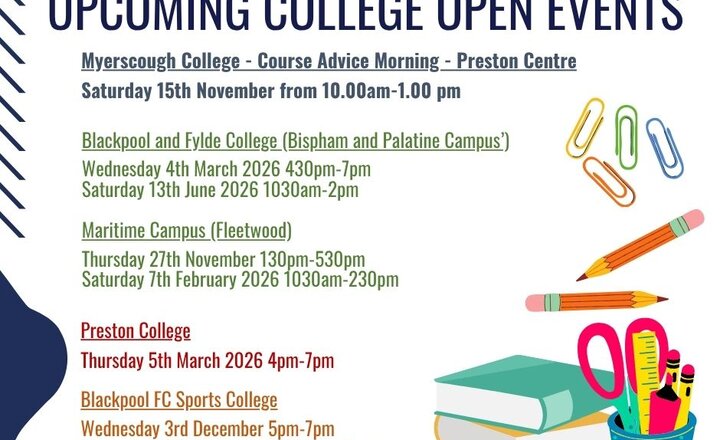 Image of Upcoming College Open Events