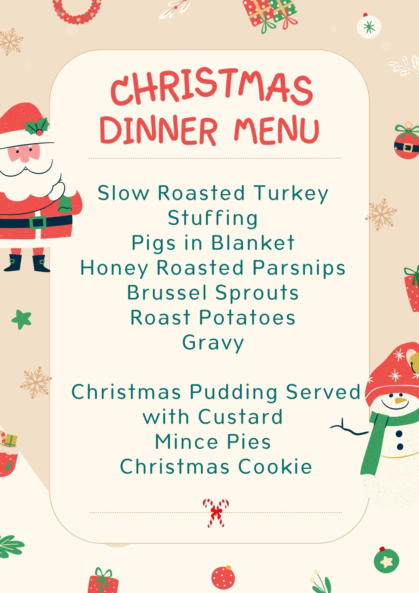 Image of Christmas Dinner Day at Elm Tree 